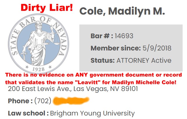 Real name of Madilyn Leavitt Cole